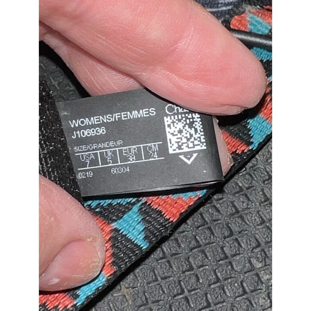 Chaco Women's Size 7 Confluence Sandals Multi Teal Orange Hiking Sport Strappy - Picture 7 of 10